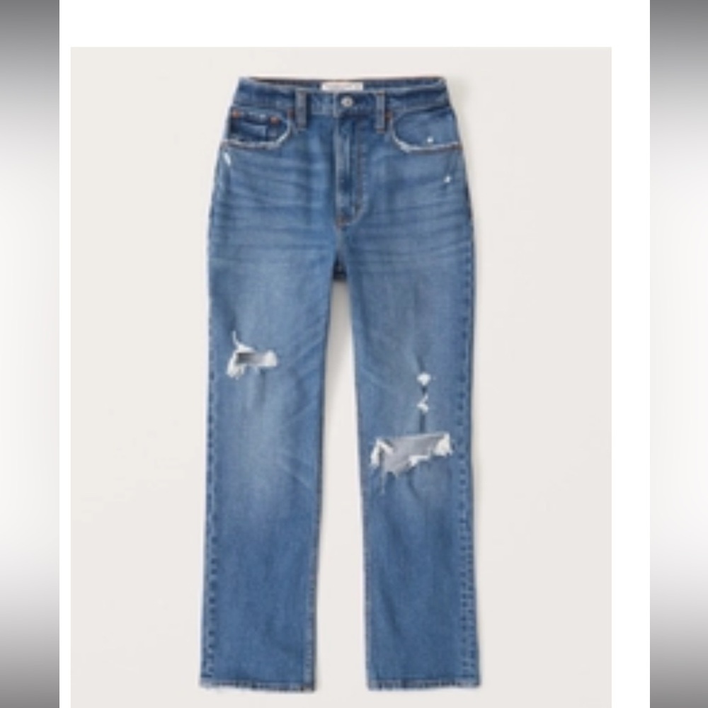 Abercrombie Curve Love Ultra High Rise Ankle Straight Size 32 Short
